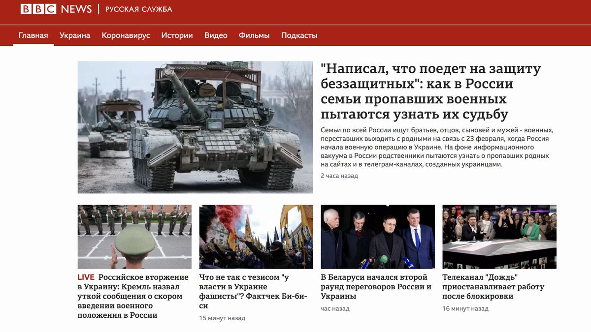 Rusové hledají informace mimo Rusko, BBC hlásí trojnásobek zájmu